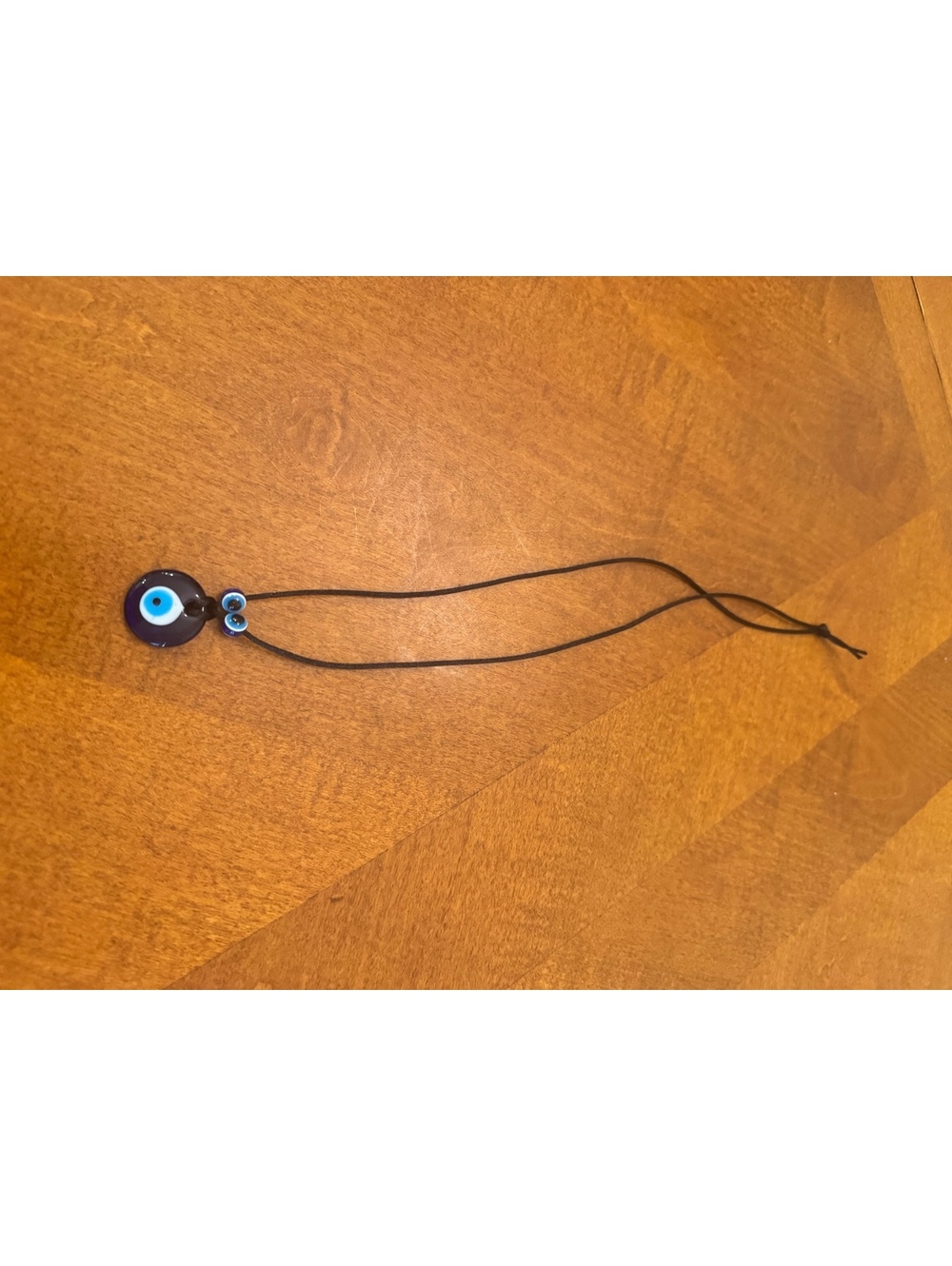 Evil Eye Pendant on cord Handmade 424